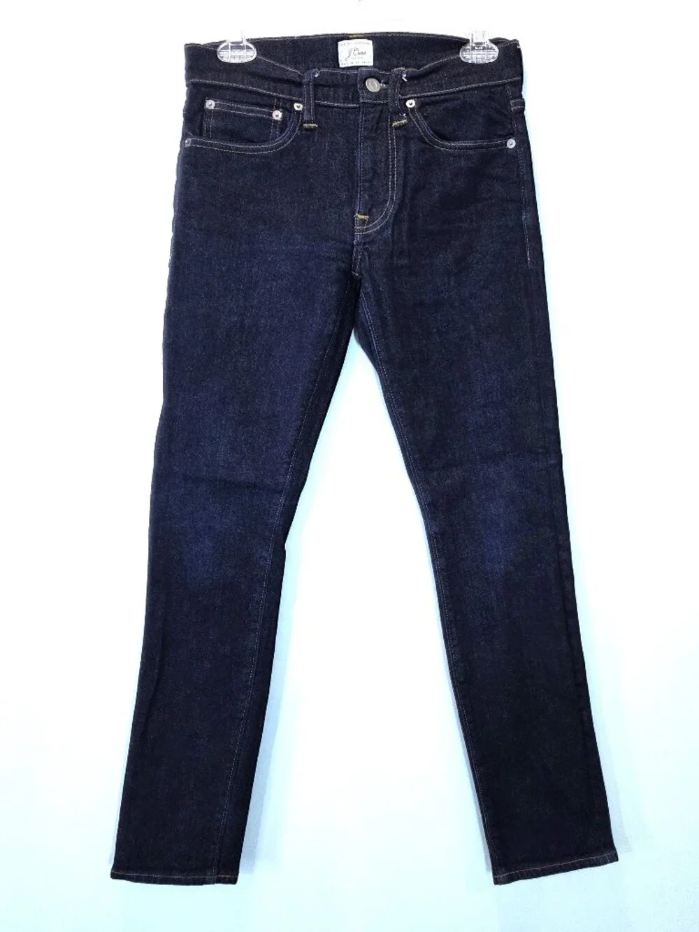 NWOT J. Crew Kurabo Japanese Dark Wash Denim Slim Straight Jeans Size 29